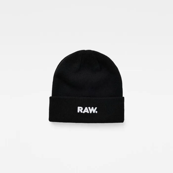 Accessories Men GStar RAW Effo Raw Long Beanie Dark Black