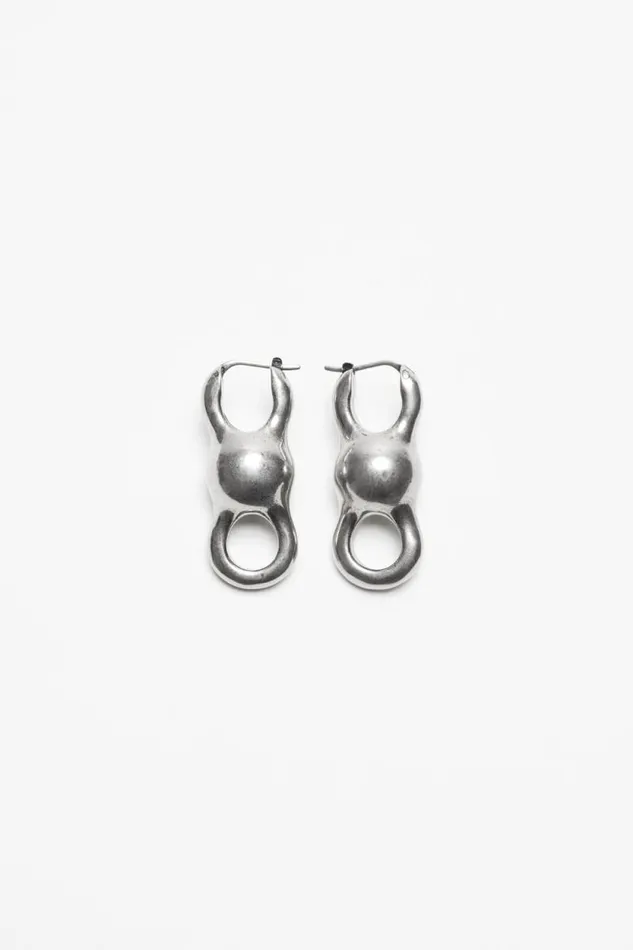 Acne Studios Chain Earrings Antique Silver Woman Jewellery