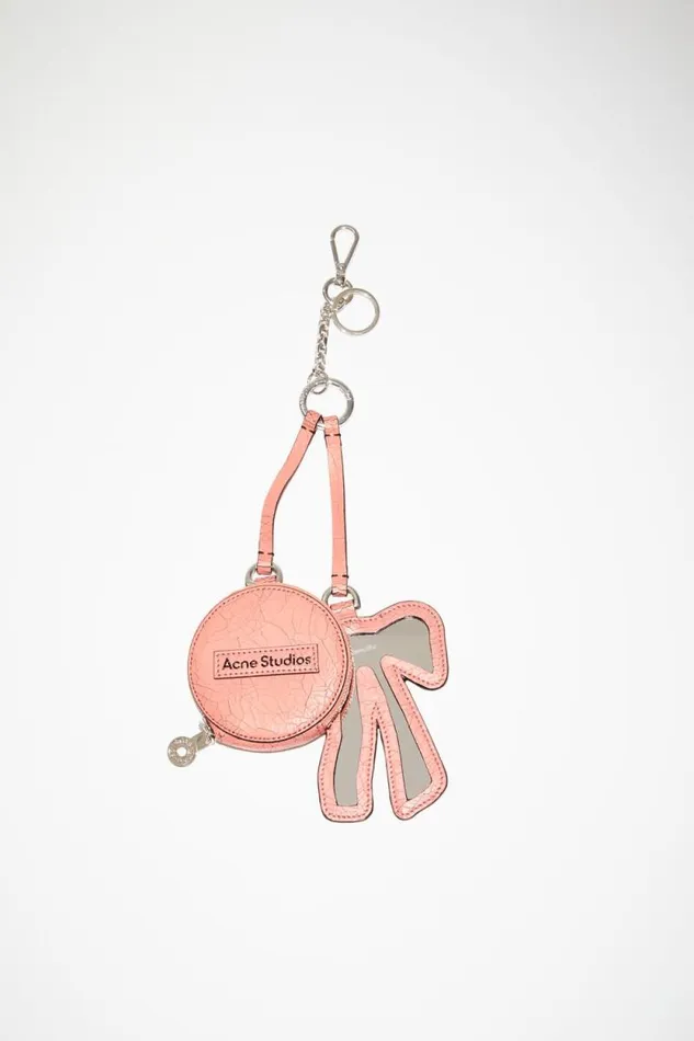 Acne Studios Coin Wallet And Bow Mirror Salmon Pink Woman Small Leather Goods Acne Studios Coin Wallet And Bow Mirror Salmon Pink Woman Small Leather Goods