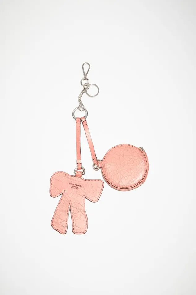 Acne Studios Coin Wallet And Bow Mirror Salmon Pink Woman Small Leather Goods