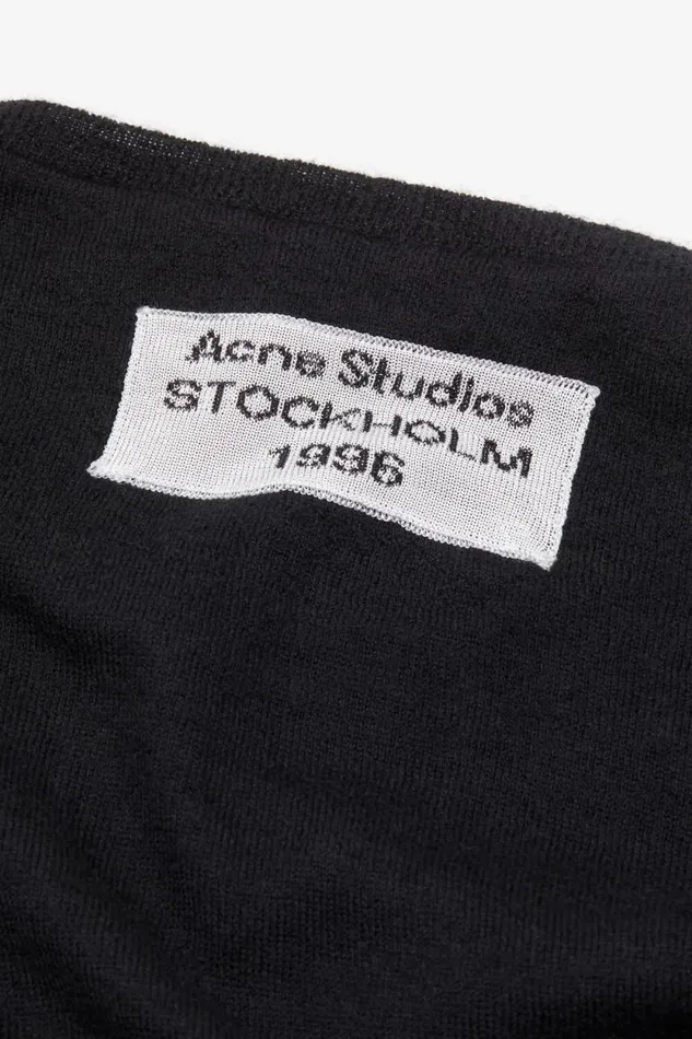 Acne Studios Crew Neck Jumper Cashmere Black Man Knitwear