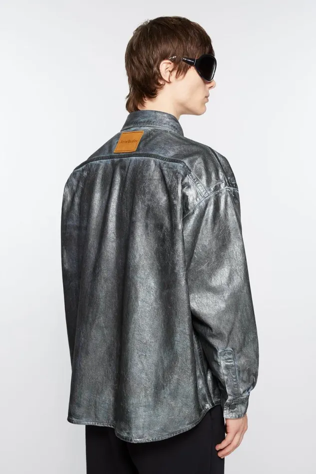 Acne Studios Denim Shirt 8211 Relaxed Fit Silverblue Man Shirts
