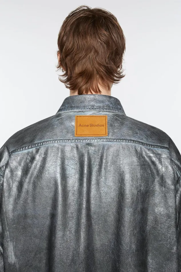 Acne Studios Denim Shirt 8211 Relaxed Fit Silverblue Man Shirts