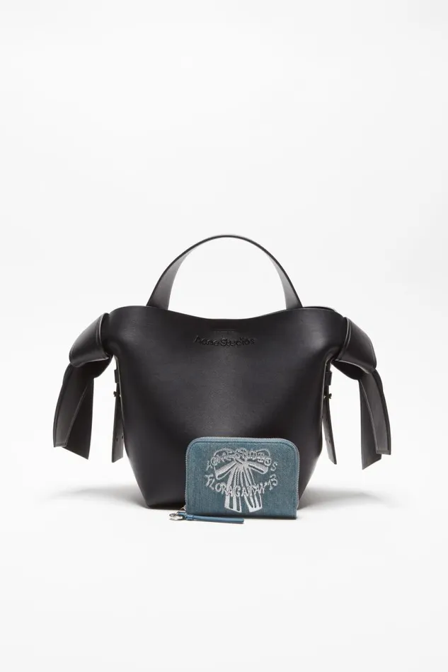 Acne Studios Denim Zip Wallet Dusty Blue Woman Small Leather Goods