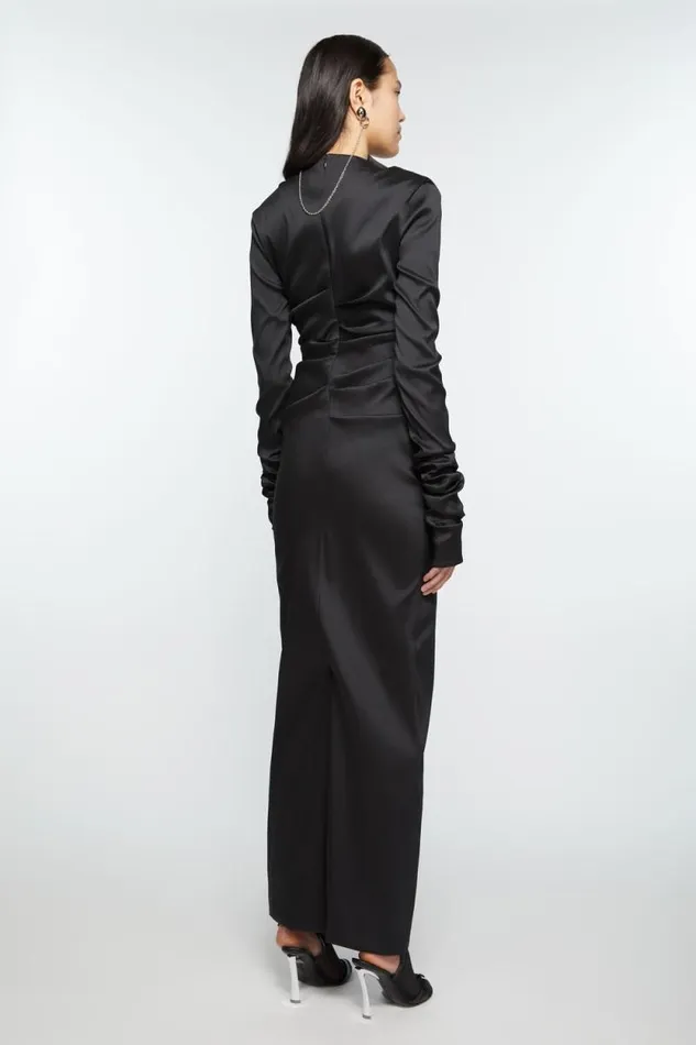 Acne Studios Draped Dress Black Woman Dresses