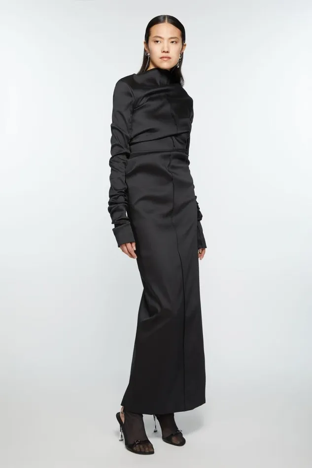 Acne Studios Draped Dress Black Woman Dresses