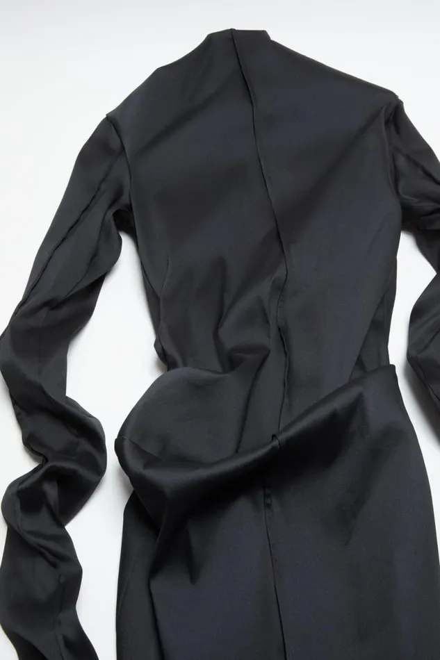 Acne Studios Draped Dress Black Woman Dresses