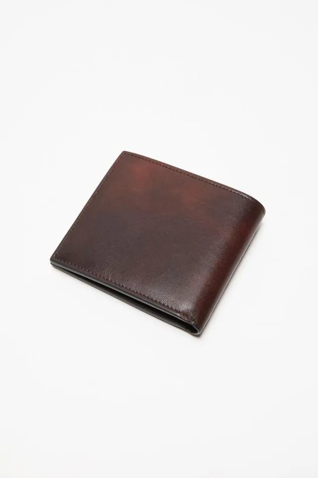 Acne Studios Folded Leather Wallet Dark Brown Man Small Leather Goods