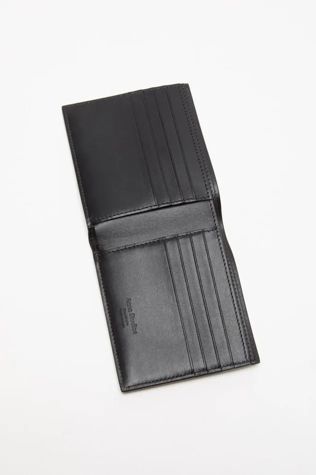 Acne Studios Folded Leather Wallet Dark Brown Man Small Leather Goods