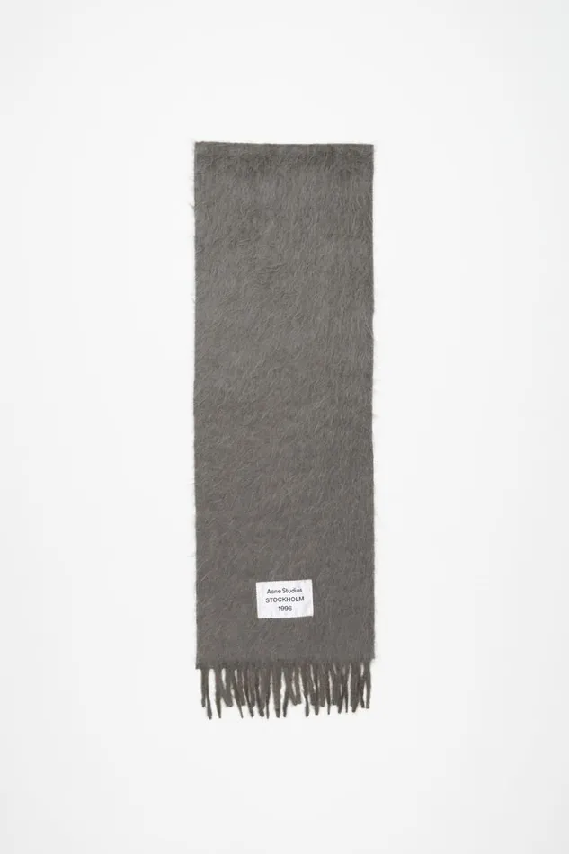 Acne Studios Fringe Alpaca Scarf Grey Man Scarves