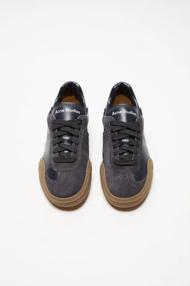 Acne Studios Laceup Sneakers Anthracitegrey Man Shoes