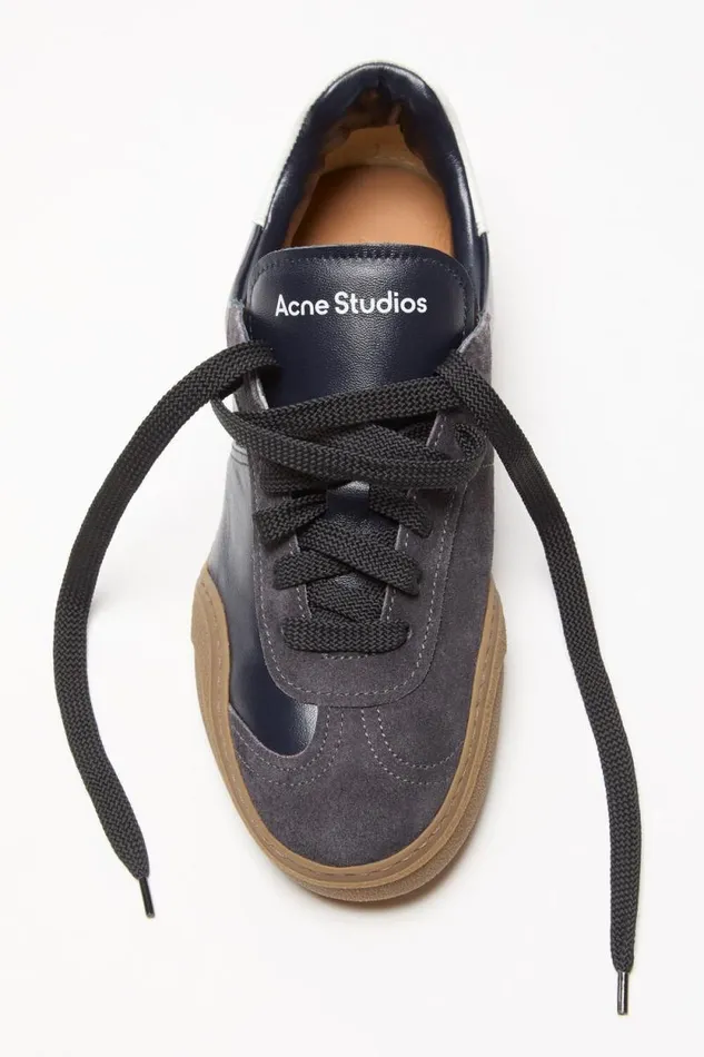 Acne Studios Laceup Sneakers Anthracitegrey Man Shoes