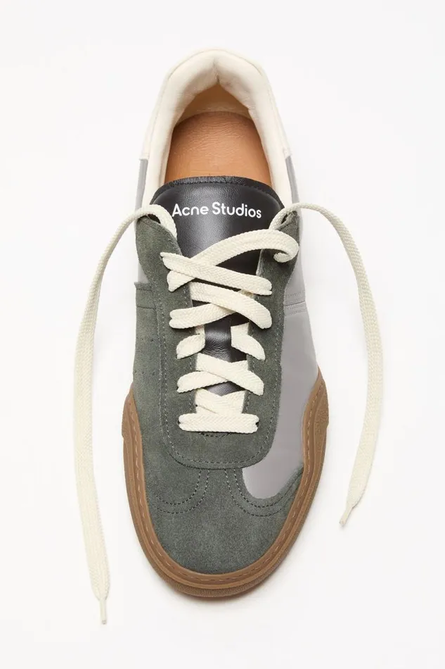 Acne Studios Laceup Sneakers Multi Grey Man Shoes