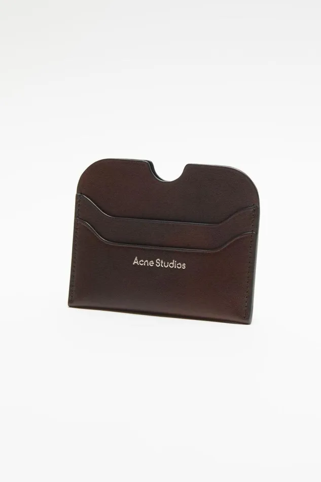 Acne Studios Leather Card Holder Dark Brown Man Small Leather Goods