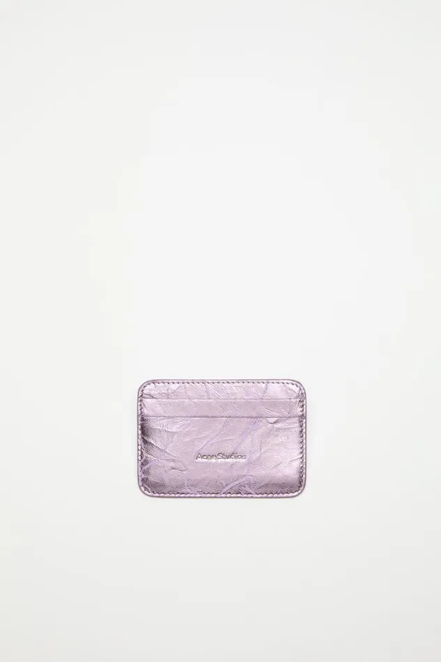Acne Studios Leather Card Holder Lavender Purple Man Small Leather Goods