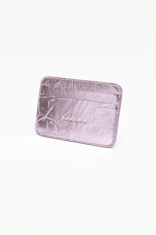 Acne Studios Leather Card Holder Lavender Purple Man Small Leather Goods