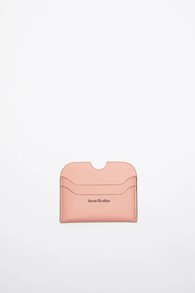 Acne Studios Leather Card Holder Salmon Pink Man Small Leather Goods