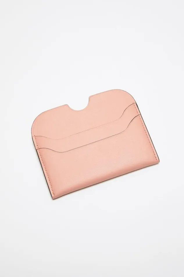 Acne Studios Leather Card Holder Salmon Pink Man Small Leather Goods