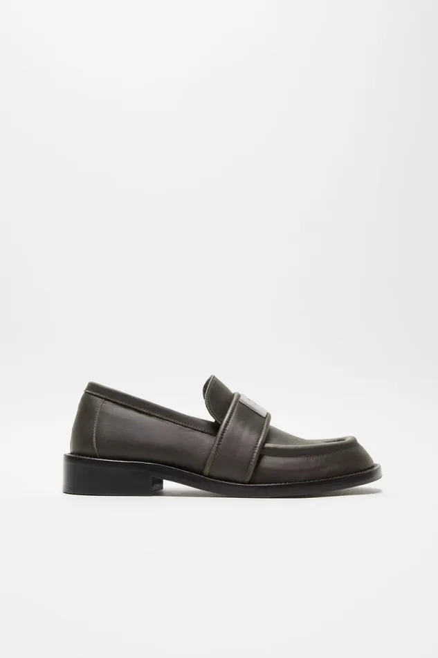 Acne Studios Leather Loafers Brown Woman Shoes