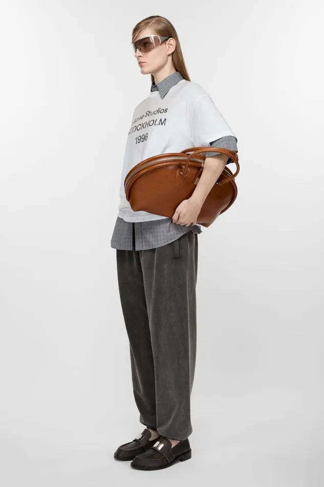 Acne Studios Leather Loafers Brown Woman Shoes