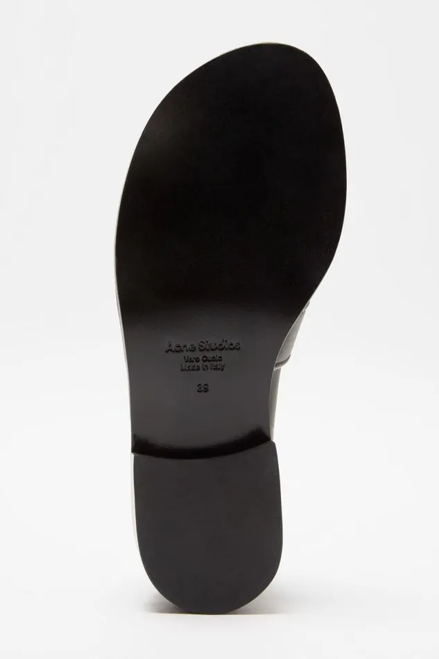 Acne Studios Leather Loafers Brown Woman Shoes