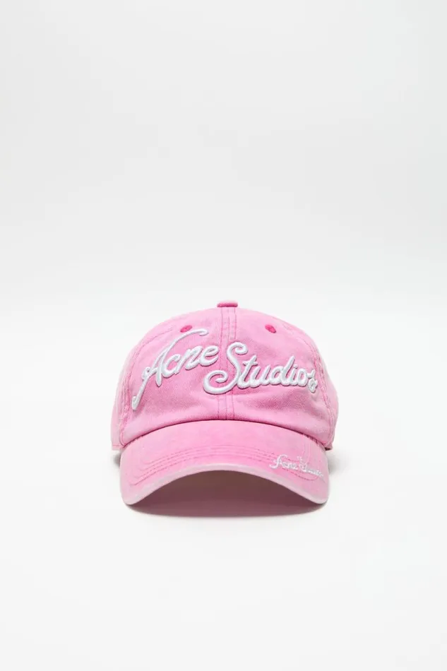 Acne Studios Logo Cap Bubble Pink Man Hats