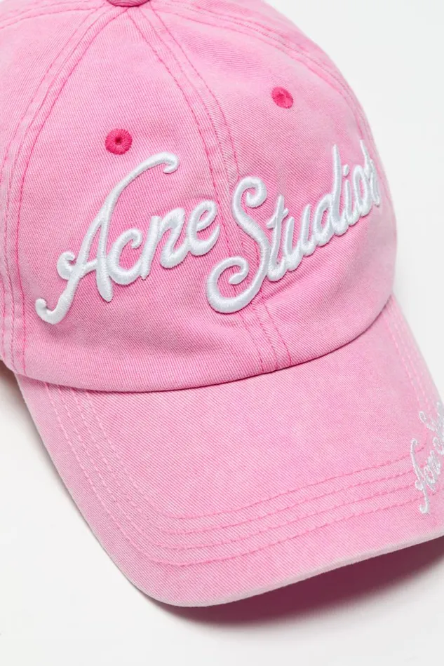 Acne Studios Logo Cap Bubble Pink Man Hats
