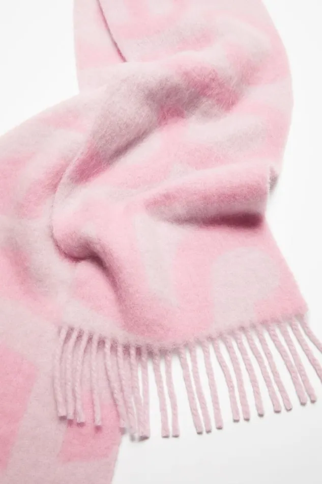 Acne Studios Logo Scarf Pink Man Scarves