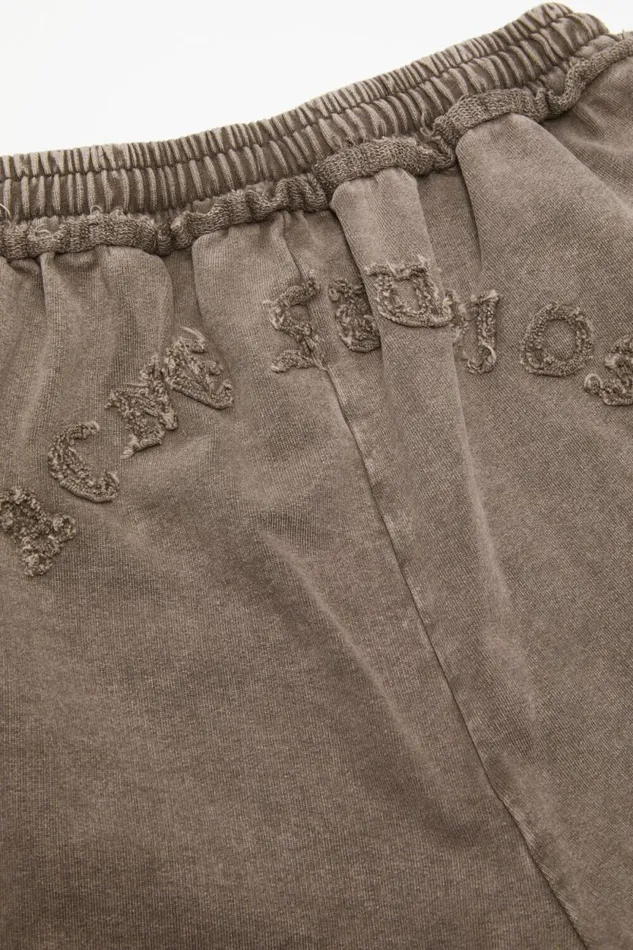 Acne Studios Logo Sweatpants Taupe Brown Woman Trousers