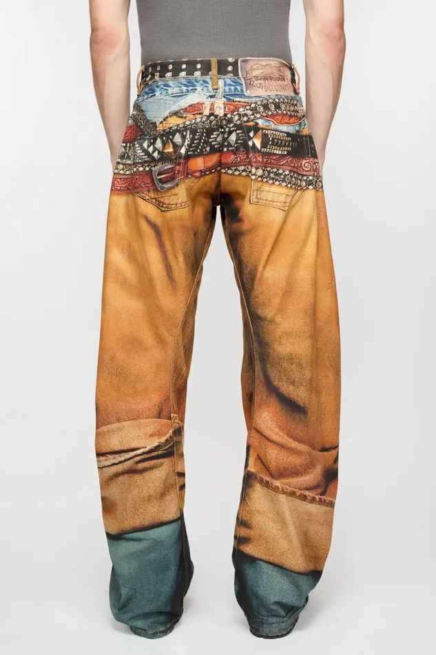 Acne Studios Loose Fit Jeans 8211 2006M Rust Orange Man Jeans