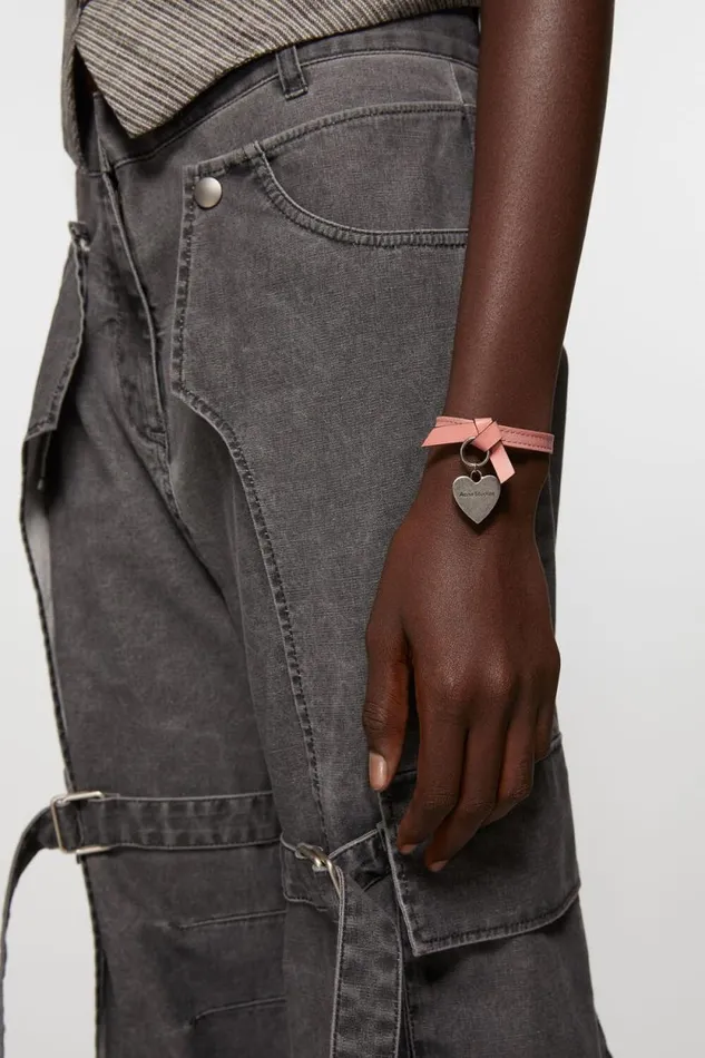 Acne Studios Musubi Charm Bracelet Salmon Pink Man Jewellery