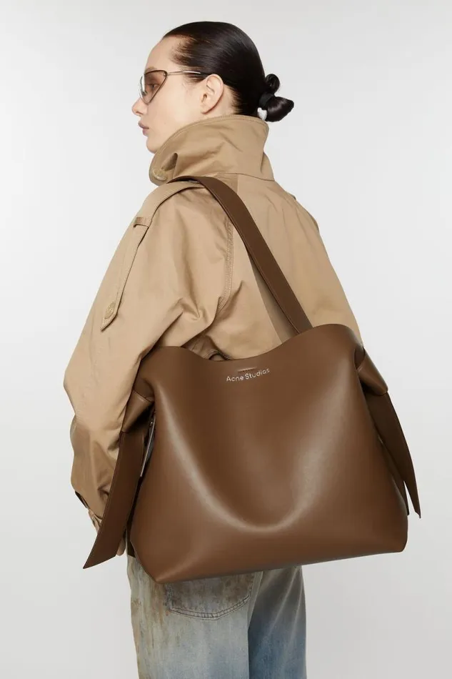 Acne Studios Musubi Midi Shoulder Bag Camel Brown Man Bags