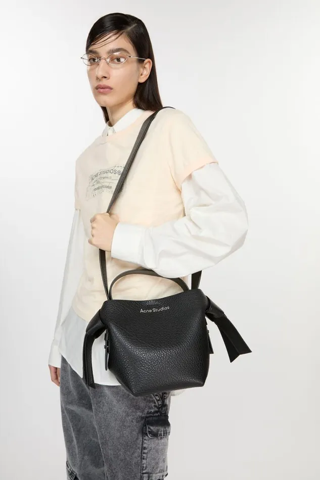 Acne Studios Musubi Mini Shoulder Bag Black Woman Bags