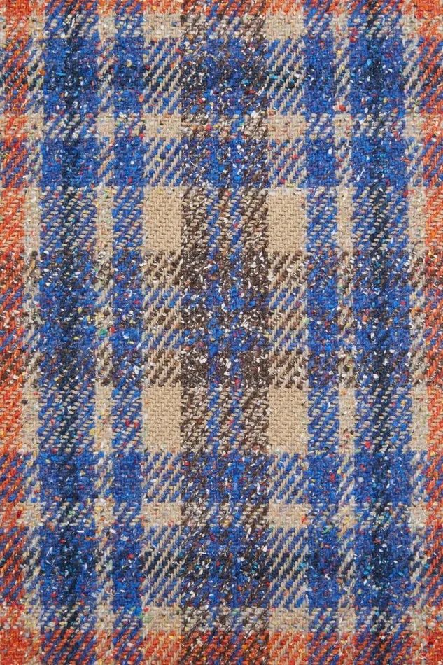 Acne Studios Plaid Fringe Scarf Beigeblue Woman Scarves