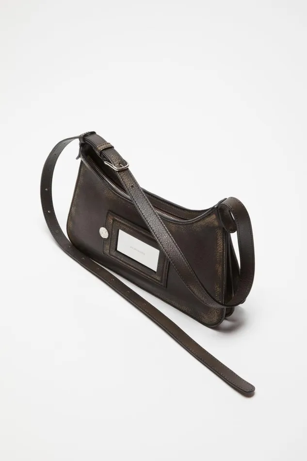 Acne Studios Platt Mini Shoulder Bag Dark Brownbeige Woman Bags