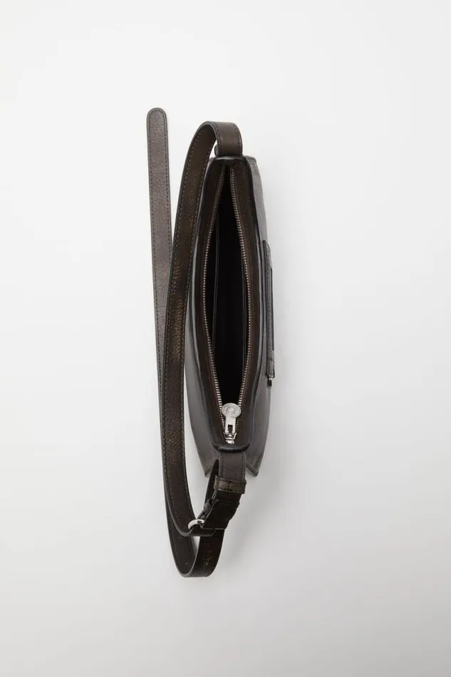 Acne Studios Platt Mini Shoulder Bag Dark Brownbeige Woman Bags