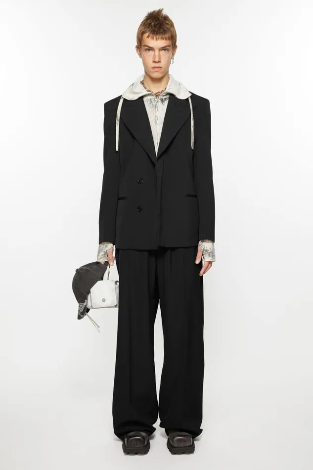 Acne Studios Regular Fit Suit Jacket Black Man Suit Jackets