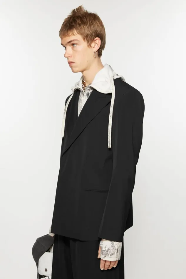 Acne Studios Regular Fit Suit Jacket Black Man Suit Jackets