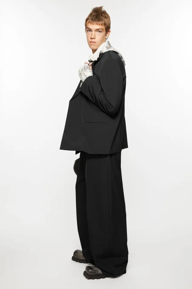 Acne Studios Regular Fit Suit Jacket Black Man Suit Jackets
