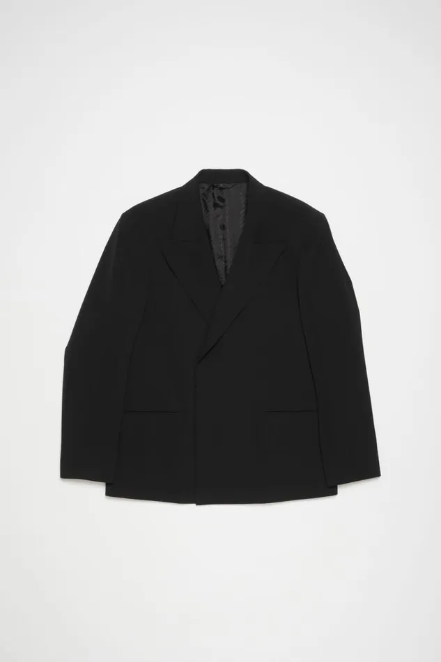 Acne Studios Regular Fit Suit Jacket Black Man Suit Jackets