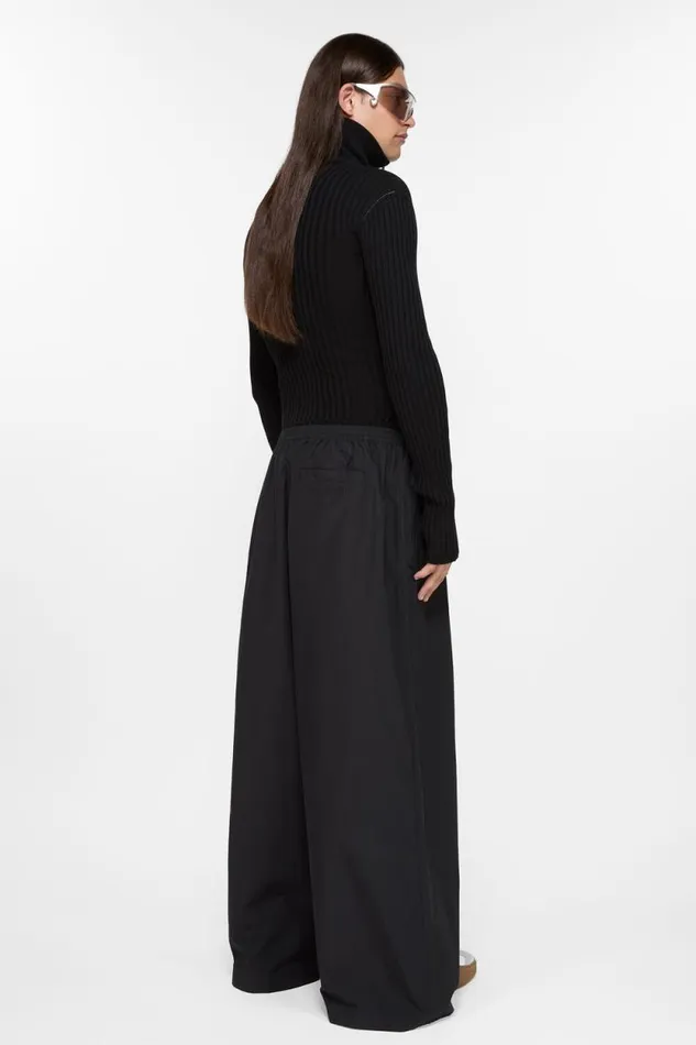 Acne Studios Relaxed Fit Trousers Black Man Trousers