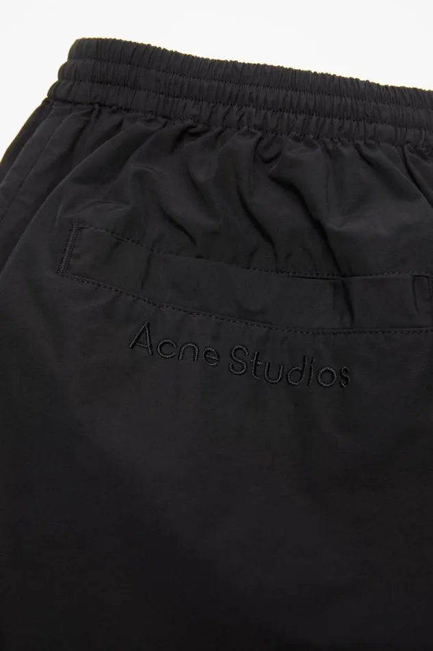 Acne Studios Relaxed Fit Trousers Black Man Trousers