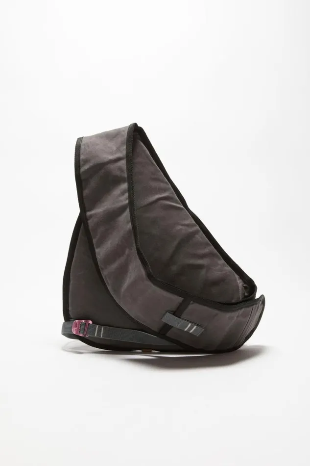Acne Studios Sling Backpack Greyblack Man Bags