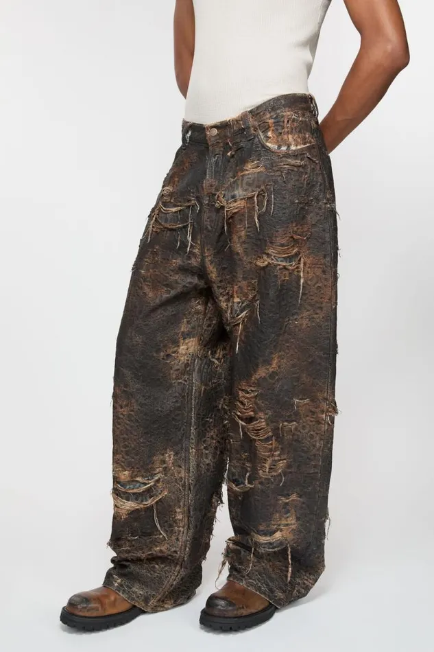 Acne Studios Super Baggy Fit Jeans 8211 2023 Brown Man Jeans