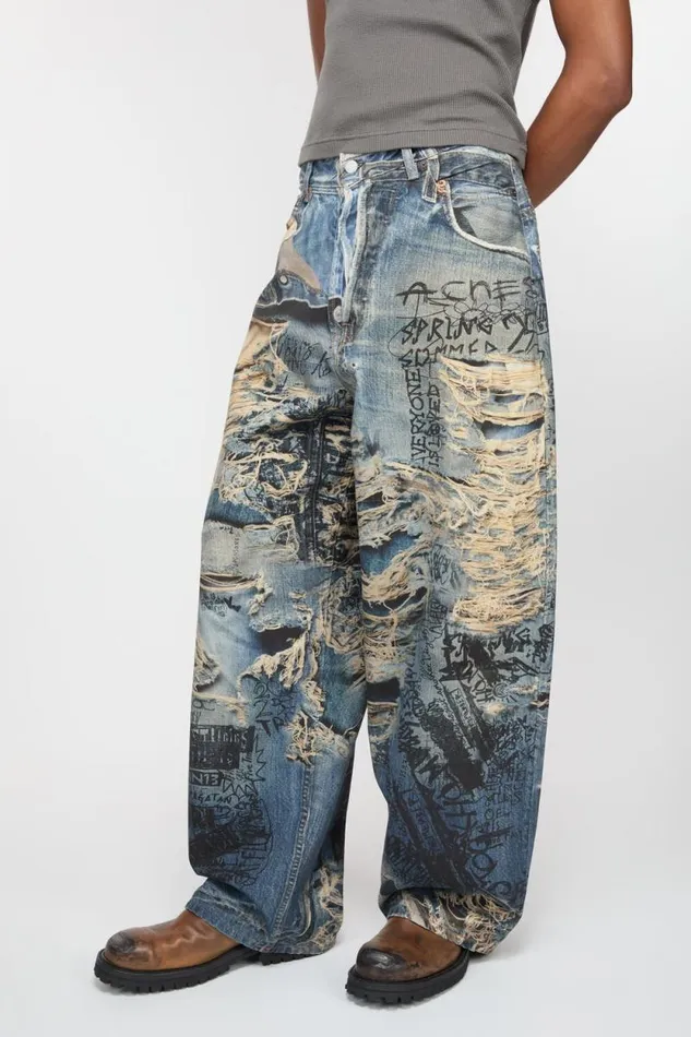Acne Studios Super Baggy Fit Jeans 8211 2023 Mid Blue Man Jeans