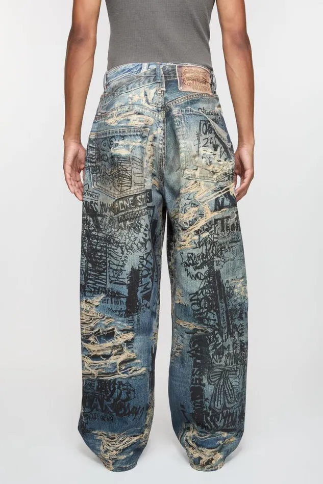 Acne Studios Super Baggy Fit Jeans 8211 2023 Mid Blue Man Jeans