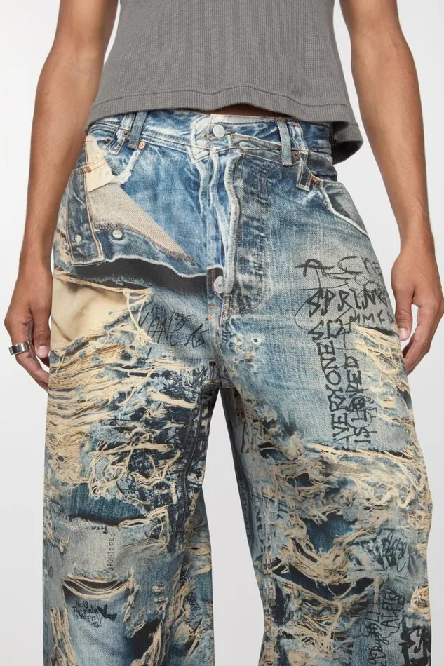 Acne Studios Super Baggy Fit Jeans 8211 2023 Mid Blue Man Jeans