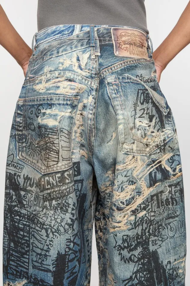 Acne Studios Super Baggy Fit Jeans 8211 2023 Mid Blue Man Jeans