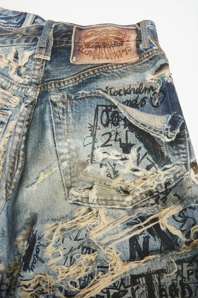 Acne Studios Super Baggy Fit Jeans 8211 2023 Mid Blue Man Jeans