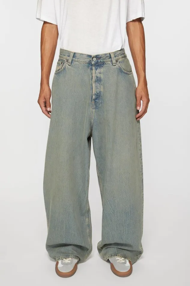 Acne Studios Super Baggy Fit Jeans 8211 2023M Bluebeige Man Jeans